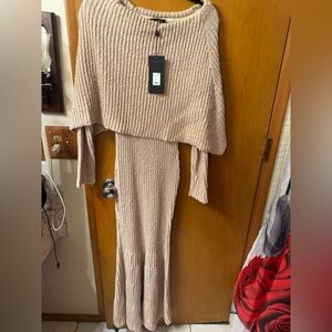 Beige Knit Harlem Maxi Dress